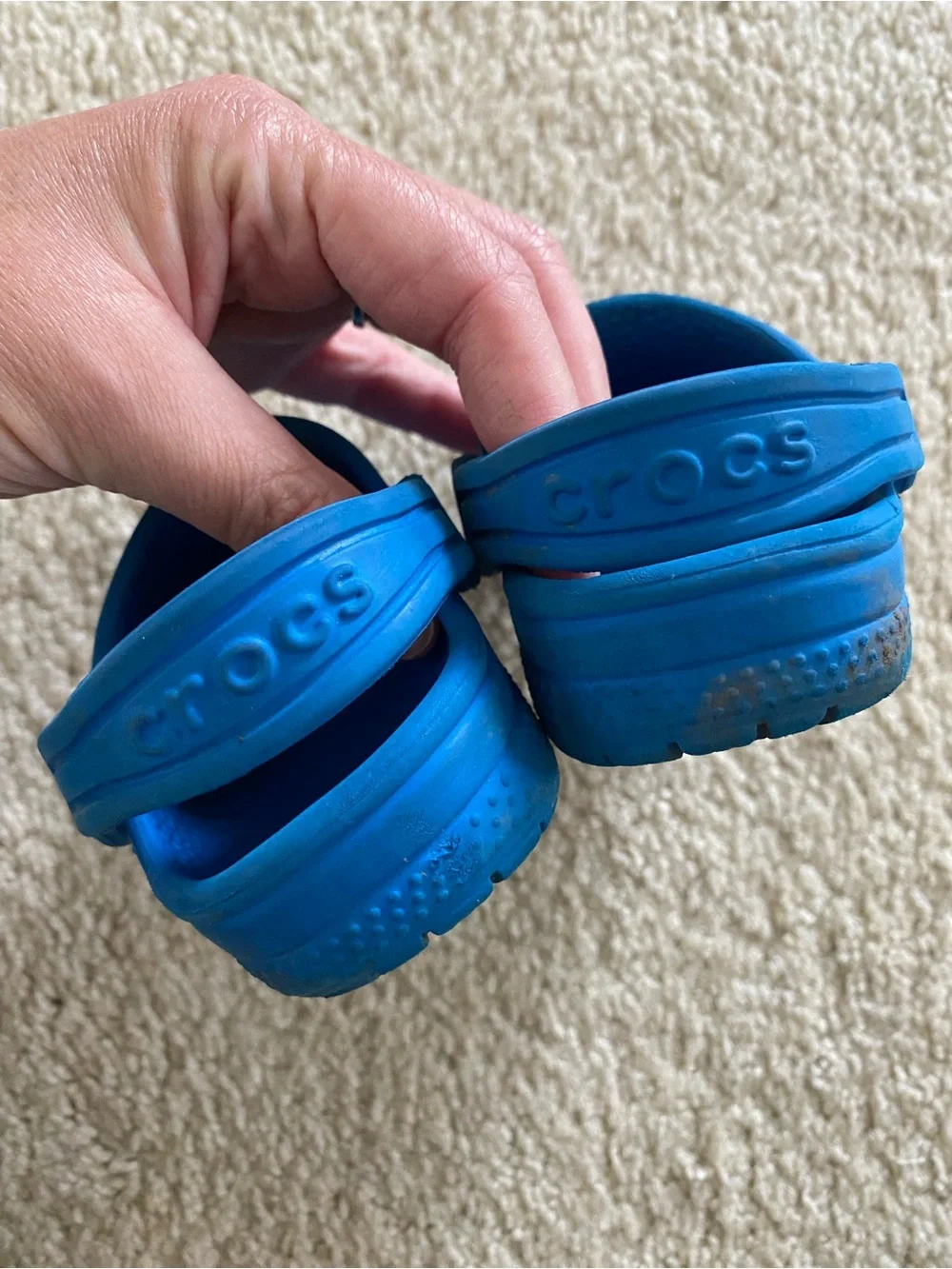 2 Pair Toddler Clogs Crocs + Capelli Dinosaur Shoes Sizes 6 & 7